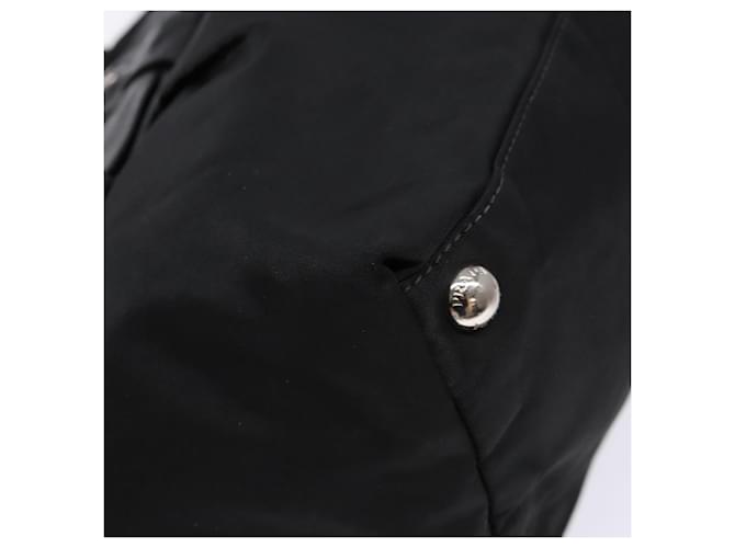 PRADA Borsa a Mano Nylon Argento Nero Auth 139576 - vista 15