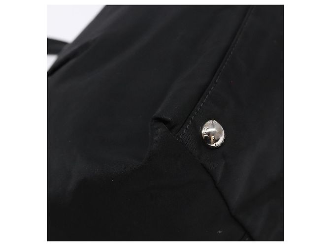 PRADA Borsa a Mano Nylon Argento Nero Auth 139576 - vista 17