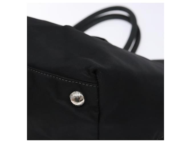 PRADA Borsa a Mano Nylon Argento Nero Auth 139576 - vista 9
