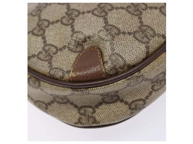 Borsa Sherry Line GG Supreme Web di GUCCI in PVC beige e oro 156 02 066 Auth 139661 D'oro - vista 16