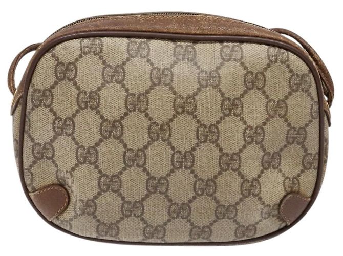 Borsa Sherry Line GG Supreme Web di GUCCI in PVC beige e oro 156 02 066 Auth 139661 D'oro - vista 2