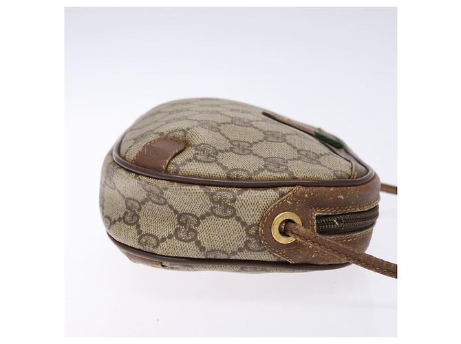 Borsa Sherry Line GG Supreme Web di GUCCI in PVC beige e oro 156 02 066 Auth 139661 D'oro - vista 3