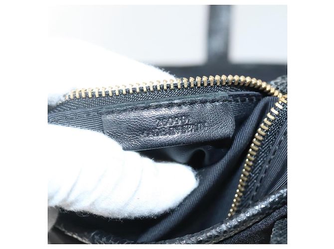 Borsa Tote LOEWE Satin Nero Oro Auth hk2946 D'oro - vista 12
