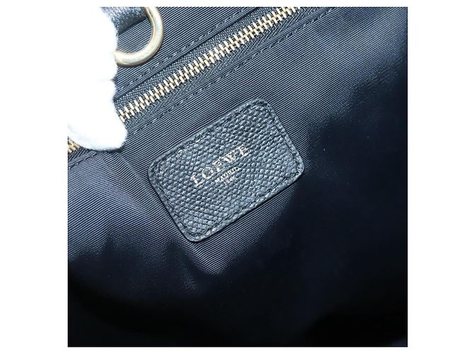 Borsa Tote LOEWE Satin Nero Oro Auth hk2946 D'oro - vista 18