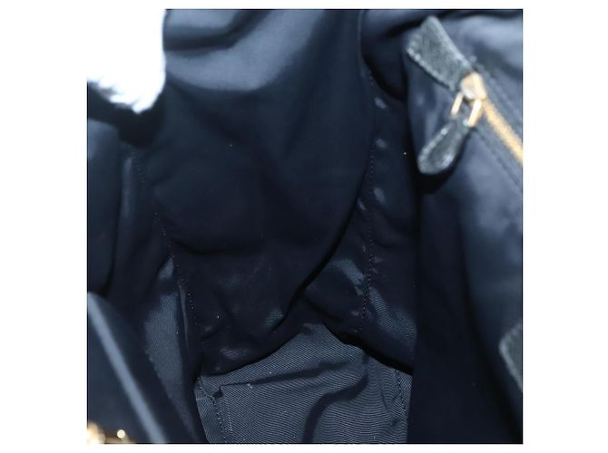 Borsa Tote LOEWE Satin Nero Oro Auth hk2946 D'oro - vista 20