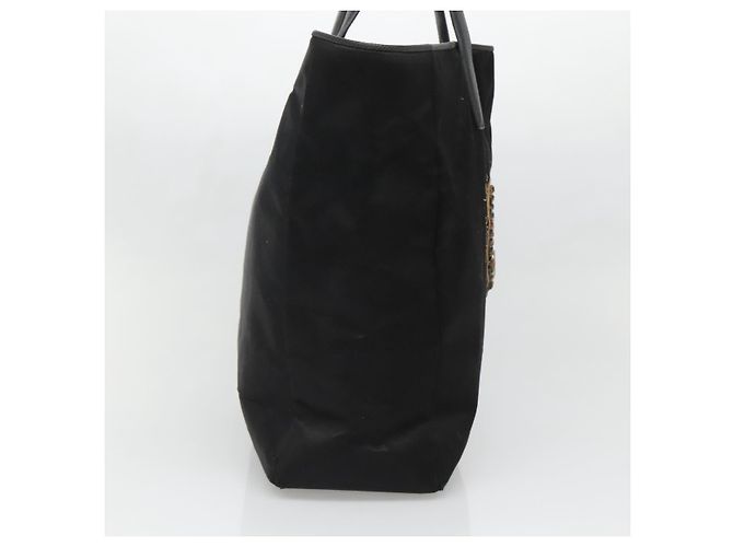 Borsa Tote LOEWE Satin Nero Oro Auth hk2946 D'oro - vista 3