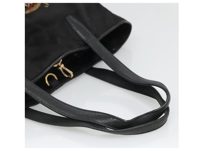 Borsa Tote LOEWE Satin Nero Oro Auth hk2946 D'oro - vista 7