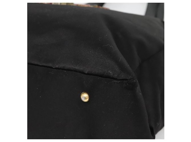 Borsa Tote LOEWE Satin Nero Oro Auth hk2946 D'oro - vista 9