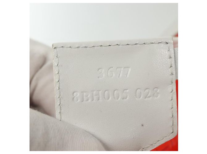 FENDI Zucchino Tote Bag Vinyl Rot Weiß Auth ep10155 - Ansicht 12
