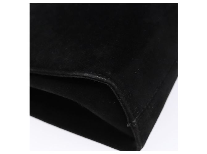 Borsa a spalla Gancini in suede nero e oro Auth BA5012 di Salvatore Ferragamo D'oro - vista 14