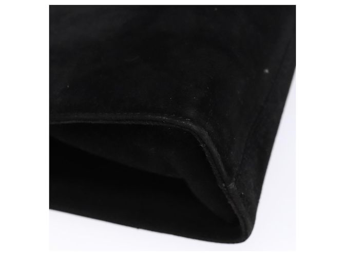 Borsa a spalla Gancini in suede nero e oro Auth BA5012 di Salvatore Ferragamo D'oro - vista 16