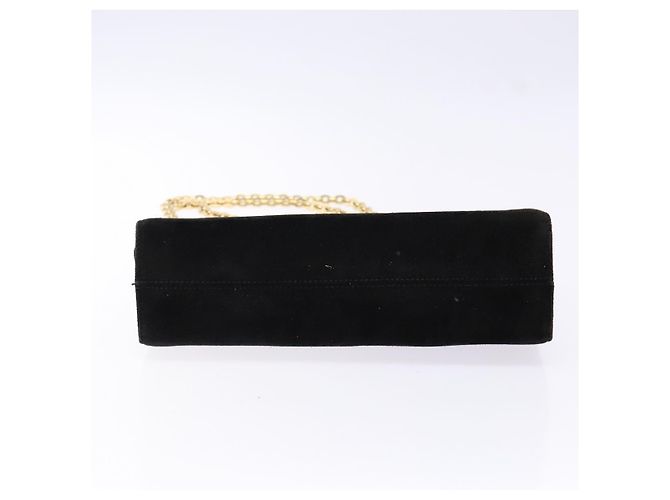 Borsa a spalla Gancini in suede nero e oro Auth BA5012 di Salvatore Ferragamo D'oro - vista 5