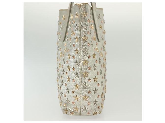 Borsa Tote in Pelle Jimmy Choo Studs Champagne Oro Auth bs28966 D'oro - vista 3