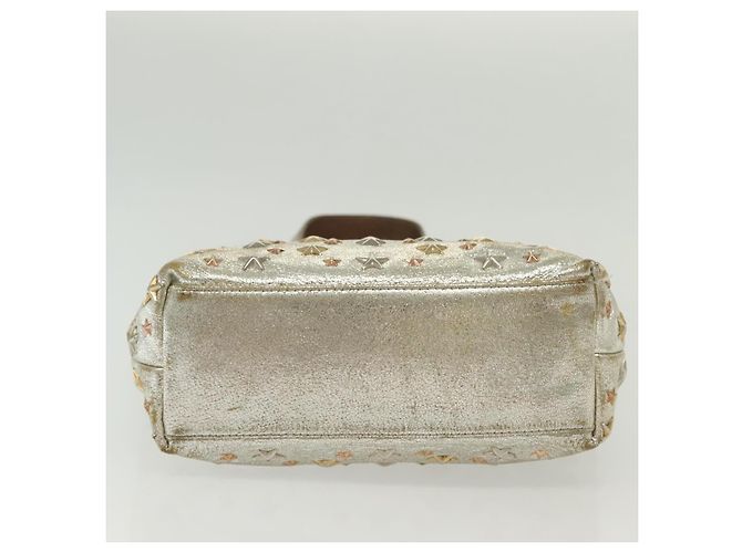 Borsa Tote in Pelle Jimmy Choo Studs Champagne Oro Auth bs28966 D'oro - vista 5