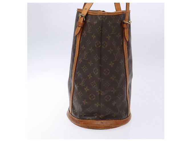 LOUIS VUITTON Borsa a Spalla Monogram Bucket GM M42236 LV Auth 136355 Monogramma - vista 4