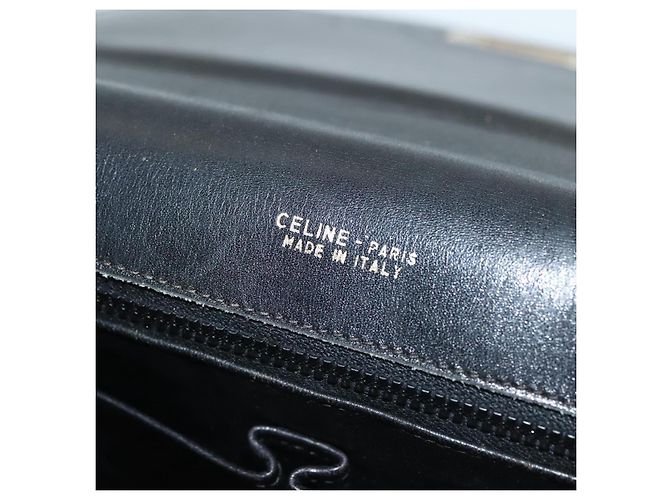 Céline Borsa a Spalla CELINE in Pelle Blu Navy Oro Auth bs28958 D'oro - vista 19