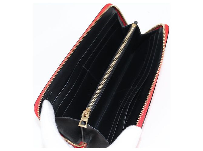 LOEWE Anagramm Langer Geldbeutel Leder Rot Auth 138577M - Ansicht 17