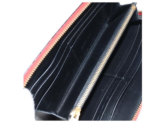 LOEWE Anagramm Langer Geldbeutel Leder Rot Auth 138577M - Ansicht 18