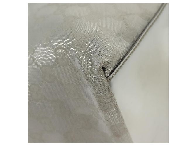 GUCCI GG Canvas Tote Bag Silber 131231 Auth BA4967 - Ansicht 14