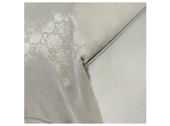 GUCCI GG Canvas Tote Bag Silber 131231 Auth BA4967 - Ansicht 16