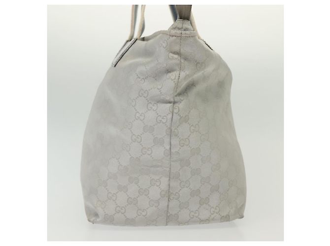 GUCCI GG Canvas Tote Bag Silber 131231 Auth BA4967 - Ansicht 4