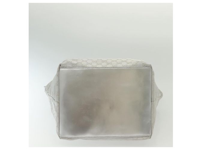 GUCCI GG Canvas Tote Bag Silber 131231 Auth BA4967 - Ansicht 5