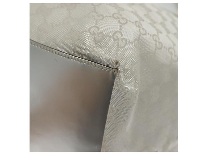 GUCCI GG Canvas Tote Bag Silber 131231 Auth BA4967 - Ansicht 9