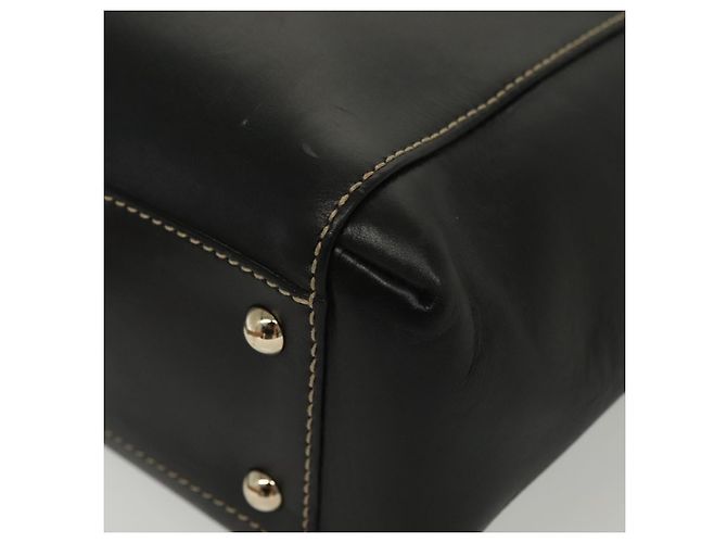 Borsa Tote in pelle Gucci oro nero 141432 Auth ep10234 D'oro - vista 16