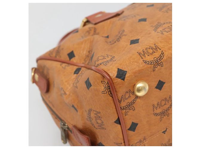 Borsa MCM Logogram Vicetos in pelle PVC marrone e oro Auth yk19289 D'oro - vista 14