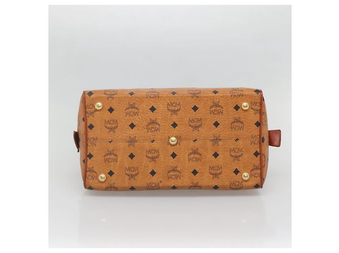 Borsa MCM Logogram Vicetos in pelle PVC marrone e oro Auth yk19289 D'oro - vista 5