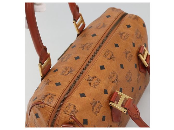 Borsa MCM Logogram Vicetos in pelle PVC marrone e oro Auth yk19289 D'oro - vista 6