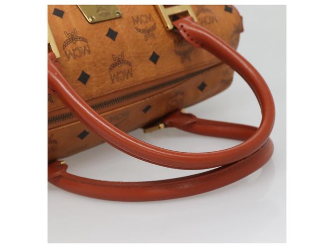 Borsa MCM Logogram Vicetos in pelle PVC marrone e oro Auth yk19289 D'oro - vista 7