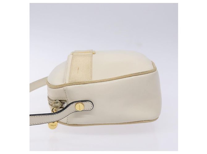 Borsa a Spalla Vala in Pelle Beige Oro Salvatore Ferragamo Auth hk2927 D'oro - vista 4