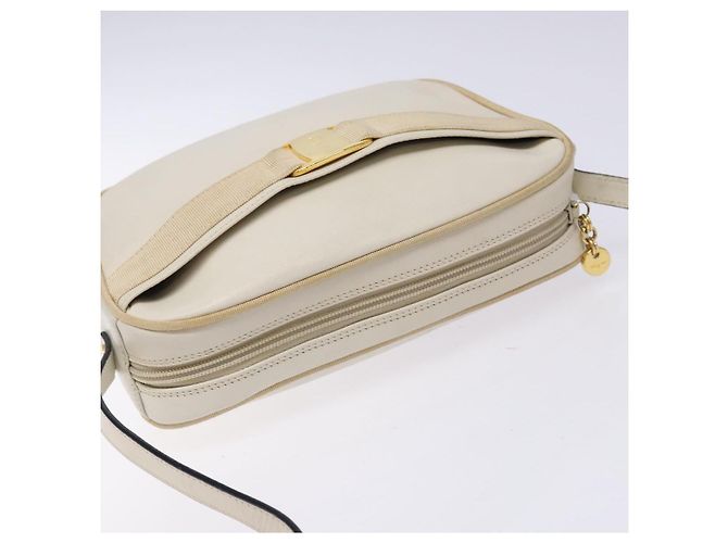 Borsa a Spalla Vala in Pelle Beige Oro Salvatore Ferragamo Auth hk2927 D'oro - vista 6