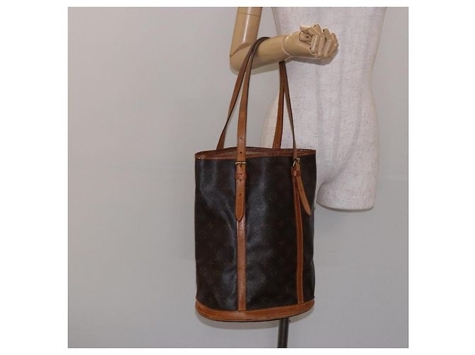 LOUIS VUITTON Borsa a Spalla Monogram Bucket GM M42236 LV Auth 135369 Monogramma - vista 23
