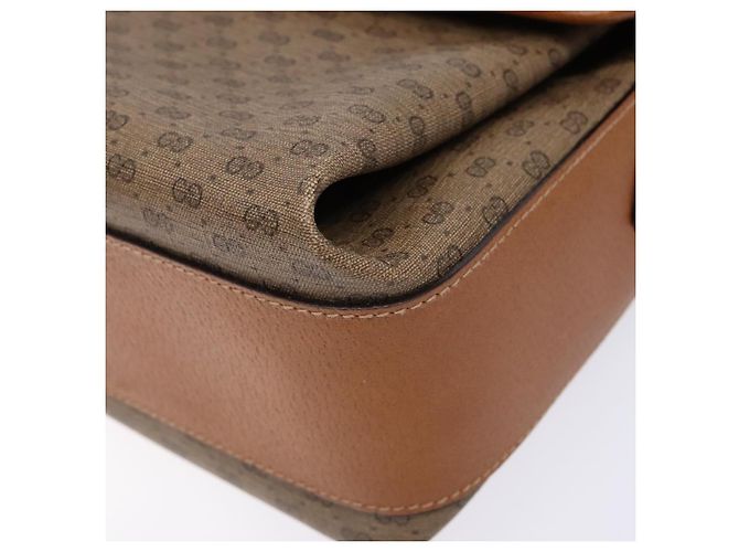 Gucci Borsa a Spalla Micro GG Supreme PVC Beige 001 115 6165 8031 Auth ep10240 D'oro - vista 15