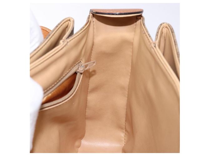 Gucci Borsa a Spalla Micro GG Supreme PVC Beige 001 115 6165 8031 Auth ep10240 D'oro - vista 20