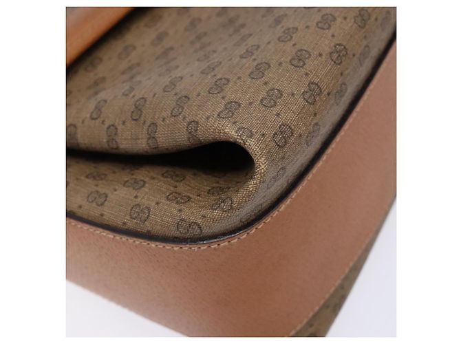 Gucci Borsa a Spalla Micro GG Supreme PVC Beige 001 115 6165 8031 Auth ep10240 D'oro - vista 8