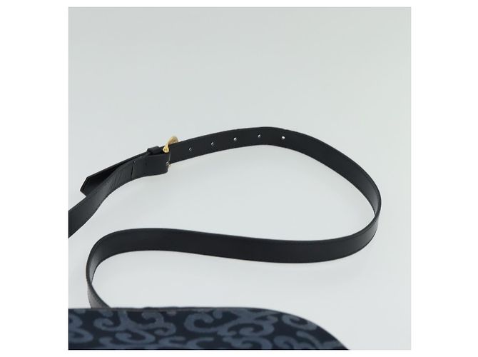 Saint Laurent Sac à bandoulière en toile bleu marine et or Auth bs28993 Doré - vue 14