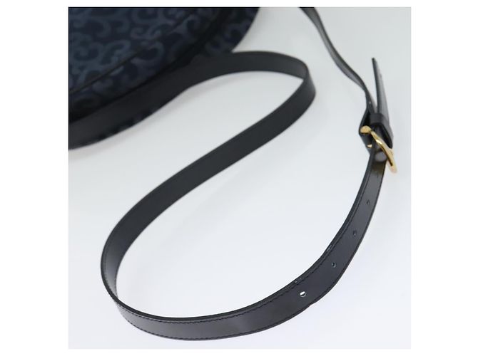 Saint Laurent Sac à bandoulière en toile bleu marine et or Auth bs28993 Doré - vue 7