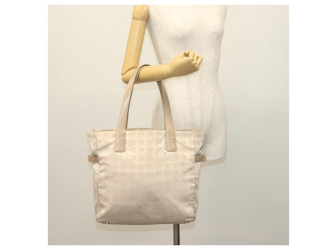 CHANEL Nuova Borsa Tote da Viaggio Nylon Rosa Oro CC Auth BA4944 D'oro - vista 24