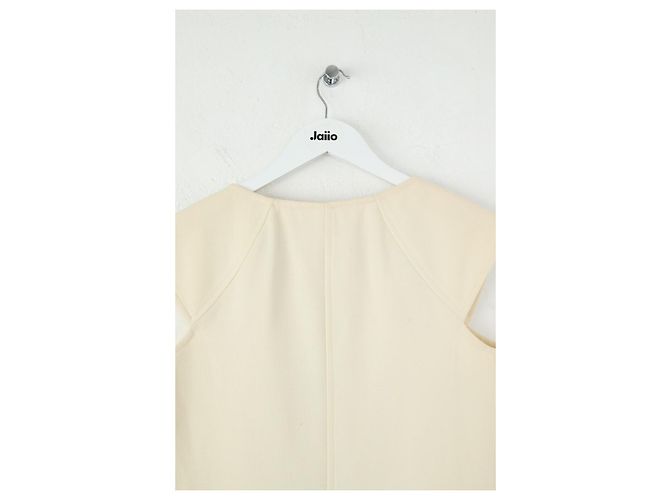 Courreges Ecrufarbenes Wollkleid Roh - Ansicht 4