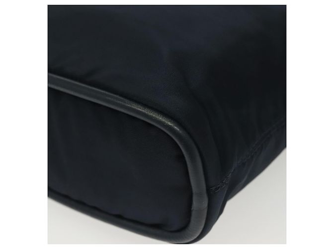 Céline Borsa a mano CELINE in nylon blu navy e oro Auth ep10381 D'oro - vista 14