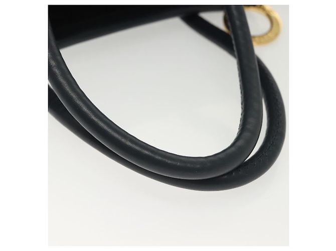 Céline Borsa a mano CELINE in nylon blu navy e oro Auth ep10381 D'oro - vista 7