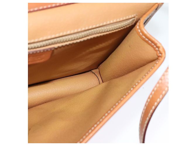 Céline Borsa a Spalla in Tela Macadam CELINE in Pelle PVC Marrone Oro Auth 139945 D'oro - vista 20