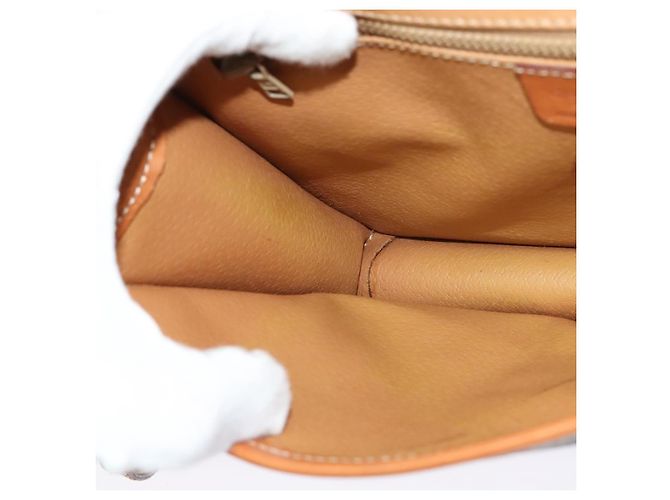 Céline Borsa a Spalla in Tela Macadam CELINE in Pelle PVC Marrone Oro Auth 139945 D'oro - vista 21