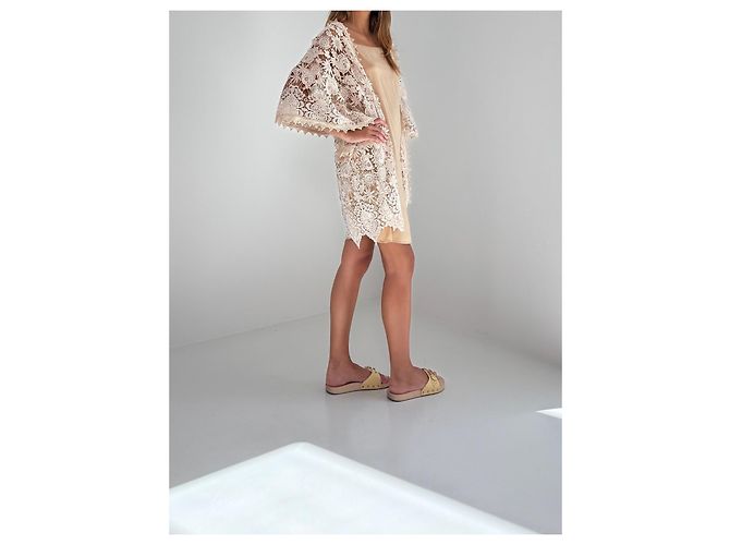 Anna Sui Spitzen-Kimono-Jacke beige - Ansicht 3