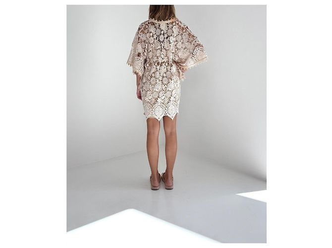 Anna Sui Spitzen-Kimono-Jacke beige - Ansicht 9
