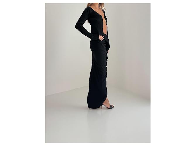 Falda larga negra Givenchy de viscosa Negro - vista 13