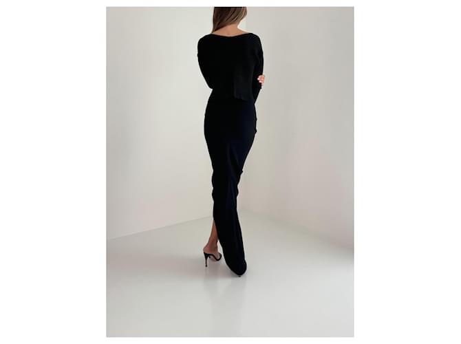 Falda larga negra Givenchy de viscosa Negro - vista 3